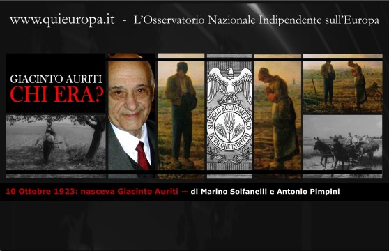 10 Ottobre 1923 - nasceva Giacinto Auriti — di Marino Solfanelli e Antonio Pimpini